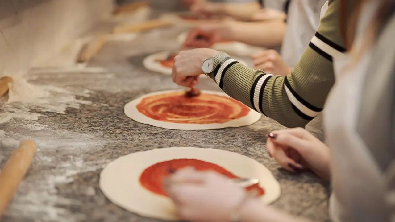 Making pizza