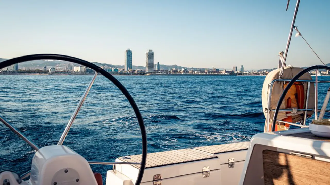 Sailing trip at noon or at sunset